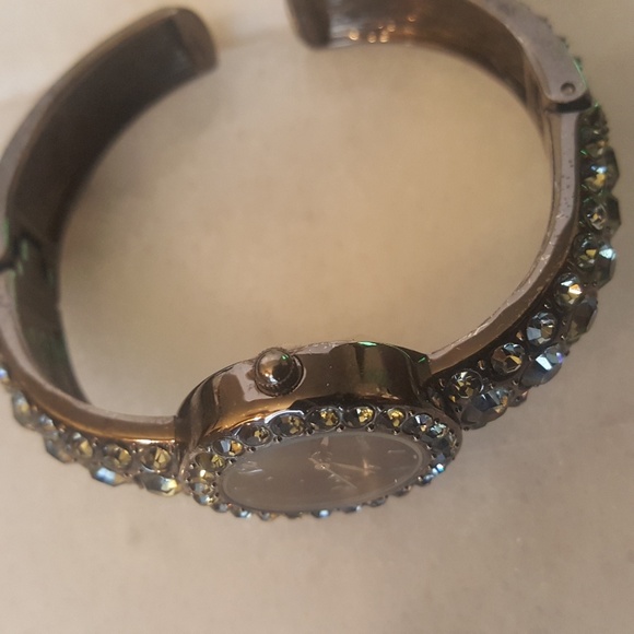 ✅Gunmetal Pave Cuff Watch - Picture 4 of 8